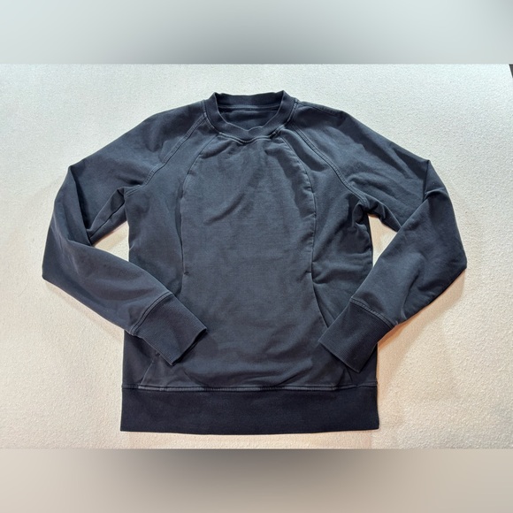 lululemon athletica Tops - Lululemon Scuba Crewneck Sweatshirt Black Size 6 Pullover Athleisure